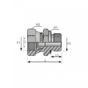 Adapter swivel female JIC – metric male form E. (AFGJ..MM.R)